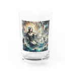 3匹の黒猫 ショップの水の女神と猫 Water Glass :front