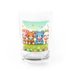 mitusan777の可愛いクマ４姉妹 Water Glass :front