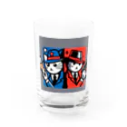 はまみるのライバル同士の猫 Water Glass :front