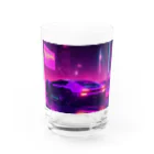 shell_hutの闇夜の中、主人公が追手から逃げるために猛スピードで運転している車 Water Glass :front