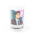 なお（ｻﾗﾘｰﾏﾝ）＠AI使って情報発信中の夕焼けサラリーマン Water Glass :front