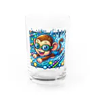 アニマルキャラクターショップのSwimming monkey Water Glass :front