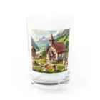 天使の館の教会で遊んでる天使たち Water Glass :front