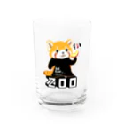 loveclonesのレッサーパンダ 0625 ZOOロゴ りんご大好き柄 Water Glass :front