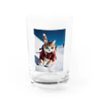 GoldCatの雪猫 Water Glass :front