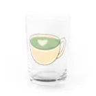 orange_honeyの抹茶オレ　ワンポイント Water Glass :front