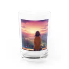 241028mada-mumeinadezaina-の女性の後ろ姿 Water Glass :front