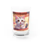 kuromasu_yuzuの夕焼けにゃんにゃん Water Glass :front