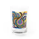 saqui.comのポップカラーのインド柄 Water Glass :front