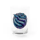 アニマルのりまきのBlue snake 2 Water Glass :front