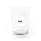 なまえ屋さんの【aya】ゴシック体 Water Glass :front