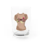 ファンシーTシャツ屋の水玉メガネ柄シャツ Water Glass :front