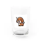 漫画風Tシャツのぶらうんふんど Water Glass :front