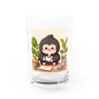 星パンダショップのほっこりコーヒーごりら君 Water Glass :front