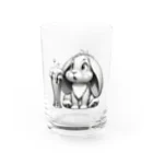 bottaの可愛いウサギ(垂れ耳ビール) Water Glass :front