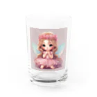 プリンゴブリンのピンクシー子さん グラス前面