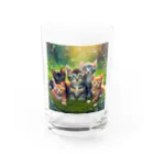 Colorful Canvasの猫ちゃん大集合 Water Glass :front