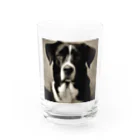 Olive_FLのレトロでかわいい写真は、一匹の愛らしい犬 Water Glass :front