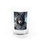 ZZRR12の月夜の守り手 - 狼の守護神 Water Glass :front