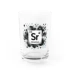 science closet（科学×ファッション）の元素シリーズ　~ストロンチウム Sr~ Water Glass :front