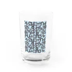 pug 89の犬　パグ　ロゴ　 Water Glass :front