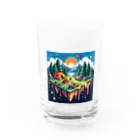 Forêt de Renardsのcamping(ドット) Water Glass :front