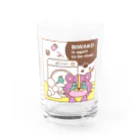 So湖いらの「びわ湖woクリーンniあらいぐま」びわこをせんたくグラス Water Glass :front