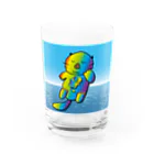 Drecome_Designの【レインボーカラー】おねんね海獺(ラッコ)親子 Water Glass :front