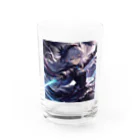 くろぼんの女性剣士 Water Glass :front