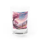 Y.Maeの舞い散る桜 Water Glass :front