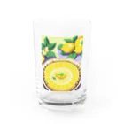 KZ_Graphicsの黄色いレモンタルトのような洋菓子 Water Glass :front