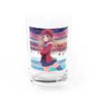 aoicanonのスケートをする女性 Water Glass :front