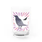 五木武利@楽して生きるのカラフルカラス Water Glass :front