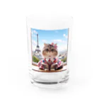 redpanda_pandaのエッフェル塔と猫ちゃん Water Glass :front