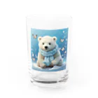 りんりんの可愛いシロクマちゃんショップ　かわいいよ！の白くま Water Glass :front