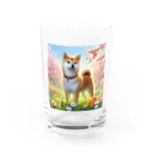 ANTARESの春の柴犬の冒険 Water Glass :front