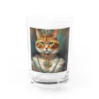 esmeralda64のパライバトルマリンの瞳の猫 Water Glass :front