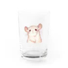 もふっとチンチラ🐭のおてあげチンチラ Water Glass :front