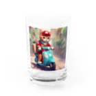 キャリーの子猫のピザ配達員 Water Glass :front