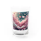 ねこねこねこんのハートさくら Water Glass :front