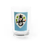 幸せ😃ショップ🍀の😃　ニコニコ　喜ぶ Water Glass :front