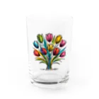 gentle_timeの春の訪れを華やかに彩るチューリップ Water Glass :front