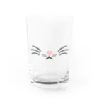 あにまるマスクのシンプルでかわいい猫の顔01 Water Glass :front