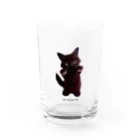 ʚ fuwari ɞのパピ猫立っち/黒猫 Water Glass :front