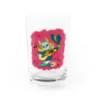 不可思議商店の音楽家な猫ちゃん Water Glass :front