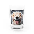 M_Takashiの「ゴールデンな冬のひととき、雪と共に大笑い！」 Water Glass :front