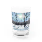 MOMODAMONの冬の雑木林 Water Glass :front