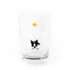 コチ(ボストンテリア)の小物用:ボストンテリア(HOWL at the MOON ロゴ)[v2.8k] Water Glass :front
