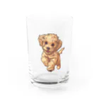 hanappongのハッピープードル Water Glass :front