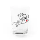 wasabishの小洒落た犬　だるメシアン Water Glass :front